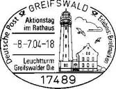 Sonderstempel vom 8.7.2004 Leuchtturm Greifswalder Oje