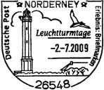 Briefmarke Leuchtturm Norderney 2009