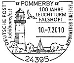 Sonderstempel vom 10.7.2010 100 Jahre Leuchtturm Falshöft