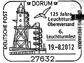 Sonderstempel 125 Jahre Leuchtturm Obereversand