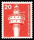 Briefmarke Leuchtturm Alte Weser 1976