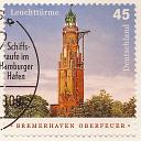 Briefmarke Leuchtturm Bremerhaven Oberfeuer 2007