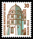 Schloss Celle auf einer Briefmarke der Deutschen Bundespost von 1987