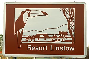 Touristisches Hinweisschild A19 Resort Linstow