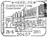 Sonderstempel vom 26.5.2011 Hamburg Queen Mary 2 Day
