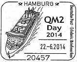 Sonderstempel vom 22.06.2014 Hamburg QM2 Day 2014