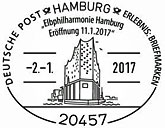 Sonderstempel vom 2.1.2016 Hamburg Elbphilharmonie