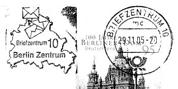 Bild Werbestempel Briefzentrum 10/11 Berlin Zentrum