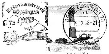 Bild Werbestempel Briefzentrum 73 Göppingen