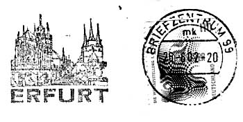 Bild Werbestempel Briefzentrum 99 Erfurt