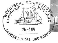 Stempel Deutsche Schiffspost Dampfschiff "BUSSARD"