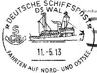 Stempel Deutsche Schiffspost DS "WAL"