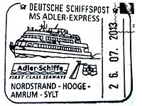 Stempel Deutsche Schiffspost MS "ADLER-EXPRESS"