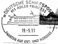 Stempel Deutsche Schiffspost MS "ADLER PRINCESS"