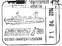 Stempel Deutsche Schiffspost MS "ADLER VINETA"