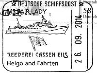 Stempel Deutsche Schiffspost MS "FAIR LADY"