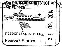 Stempel Deutsche Schiffspost MS "FLIPPER"