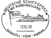Stempel Deutsche Schiffspost MS "NORDFRIESLAND"