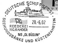 Stempel Deutsche Schiffspost MS "OL BÜSUM"