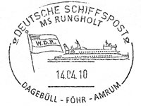 Stempel Deutsche Schiffspost MS "RUNGHOLT"