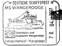 Stempel Deutsche Schiffspost MS "WANGEROOGE"