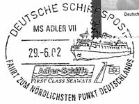 Stempel Deutsche Schiffspost MS Adler VII