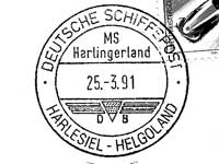 Stempel Deutsche Schiffspost MS Harlingerland