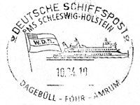 Stempel Deutsche Schiffspost MS Schleswig Holstein