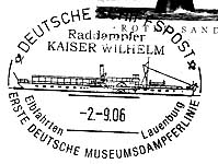 Stempel Deutsche Schiffspost Raddampfer "KAISER WILHELM"
